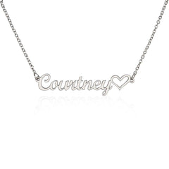 A Classic Heart Style Name Necklace