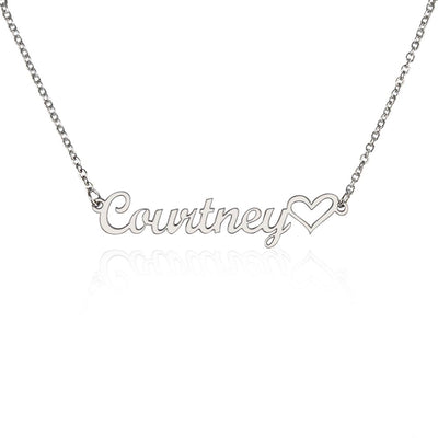 A Classic Heart Style Name Necklace