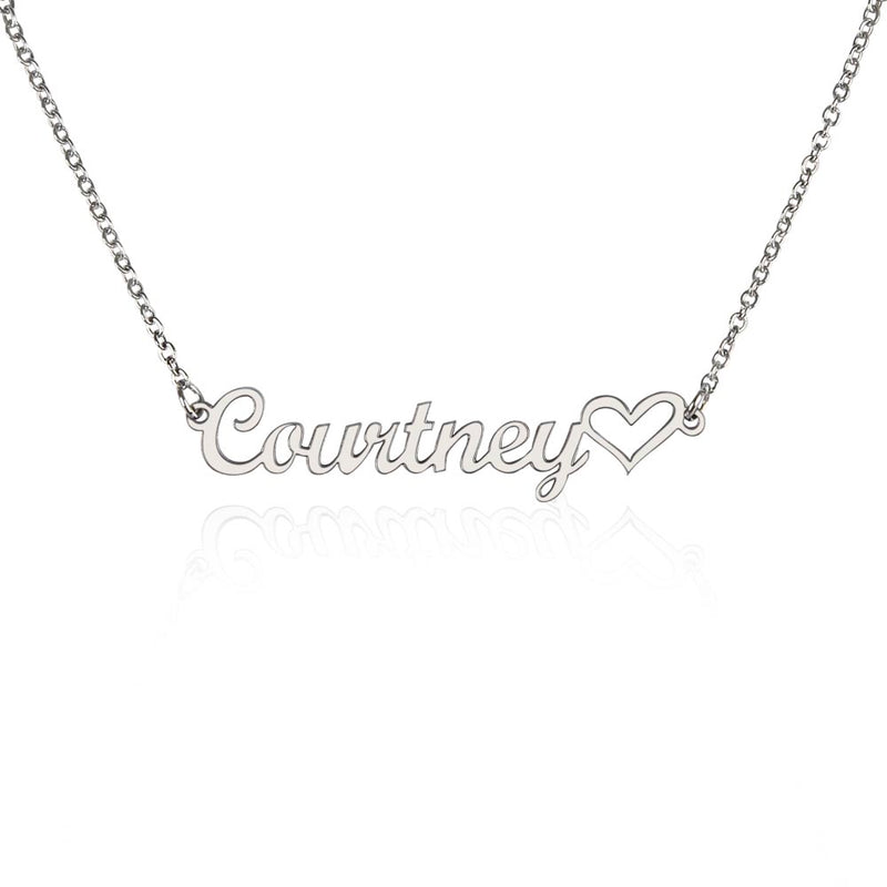 A Classic Heart Style Name Necklace