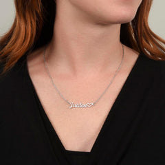 A Classic Heart Style Name Necklace