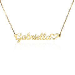 A Classic Heart Style Name Necklace
