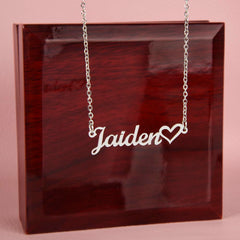 A Classic Heart Style Name Necklace