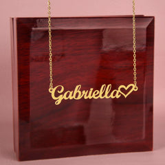 A Classic Heart Style Name Necklace
